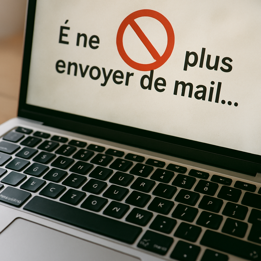 je ne peux plus envoyer de mail avec mon ordinateur